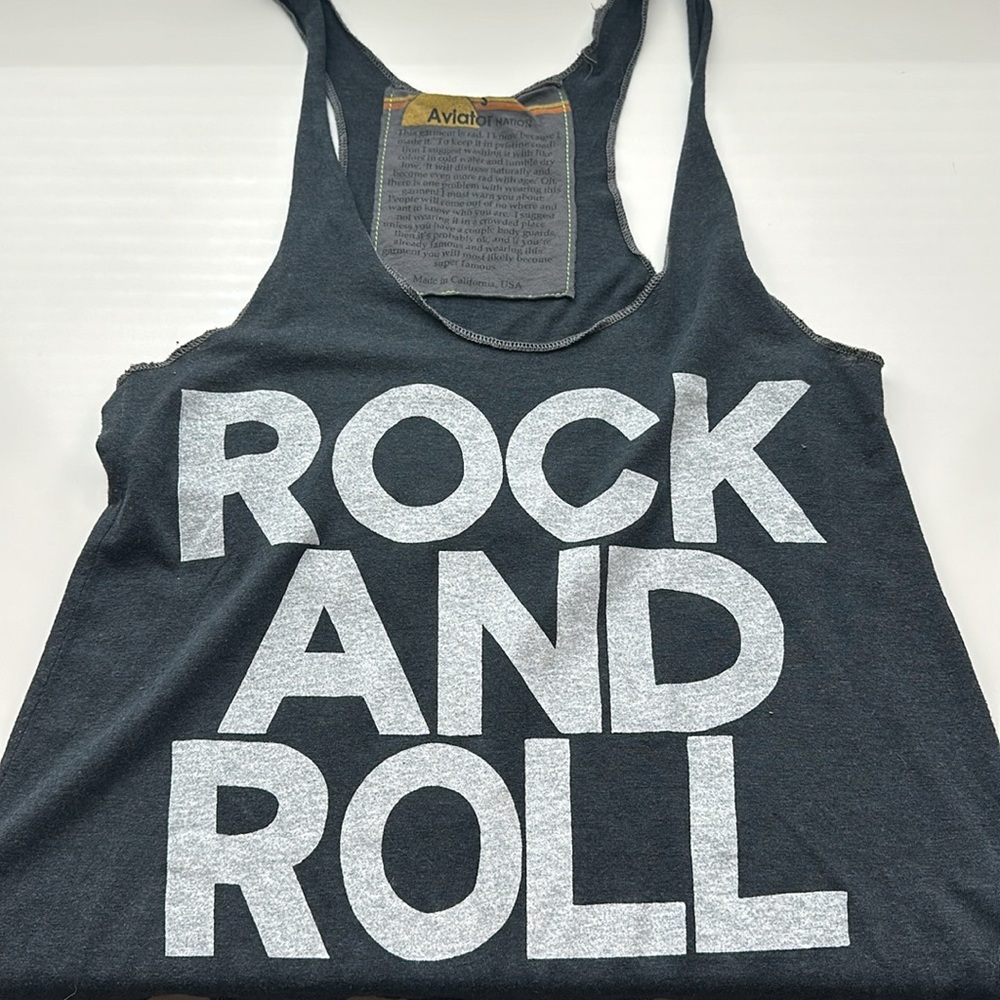 Aviator Nation Rock And Roll Racerback Tank